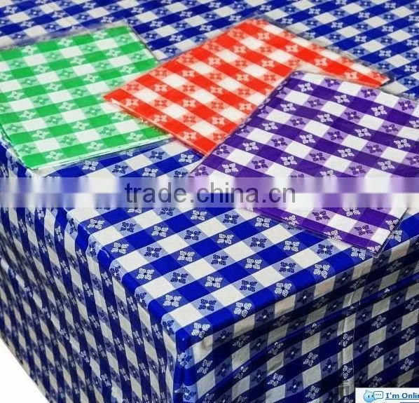 cheap hot sell custom printed plastic tablecloth