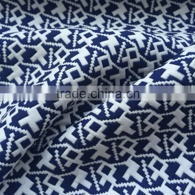 Spring Summer Polyester Woven Jacquard Fabric for Dress