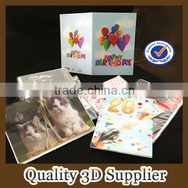 High quality lenticular 3d greeting card