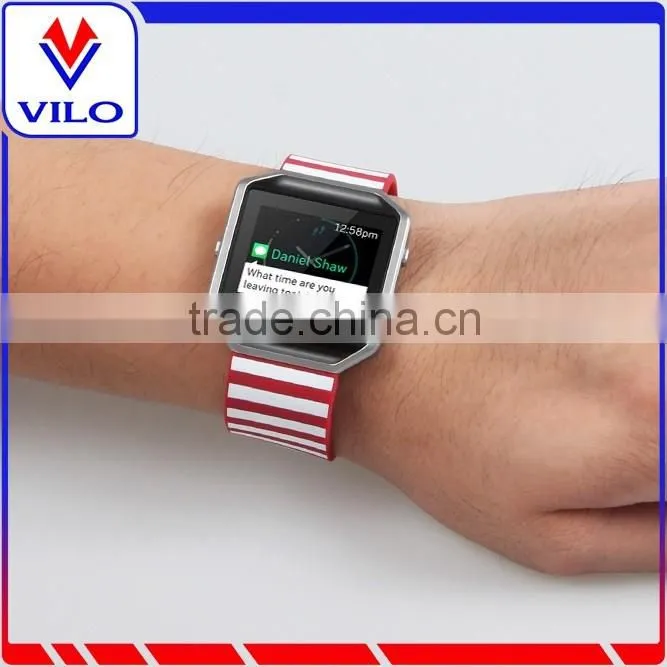 High Quality Replacement Adjustable Silicone Watch Band Rubber Wrist strap for Fitbit Blaze Smart Watch