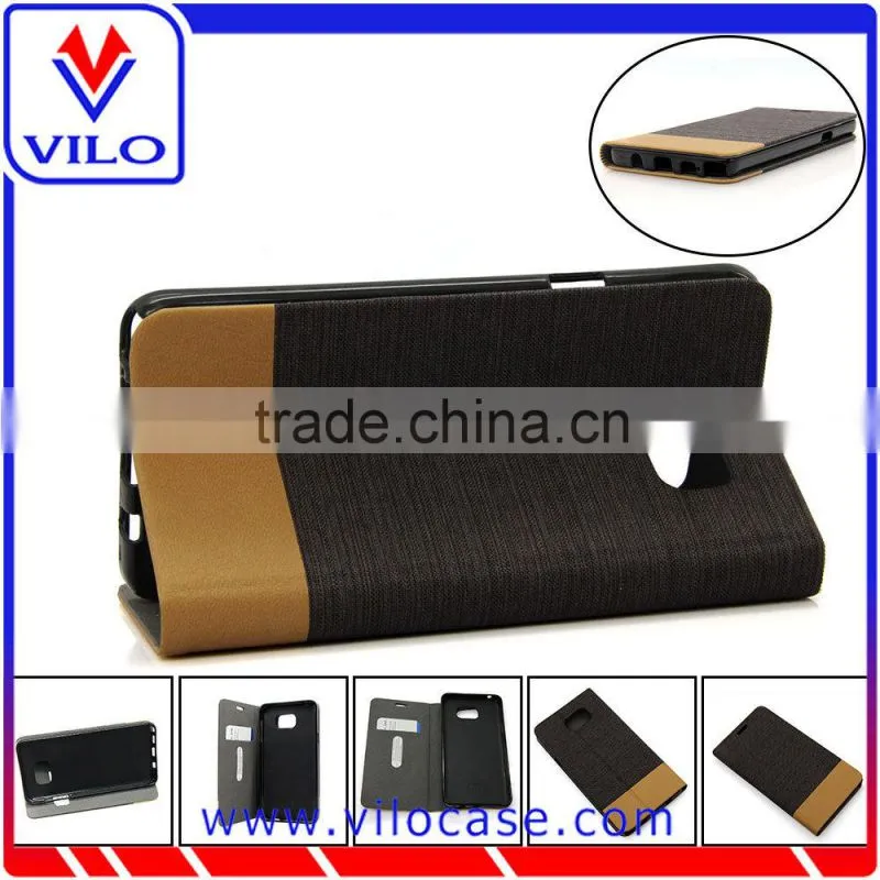 Fabric-covered case with card holder for samsung note 5