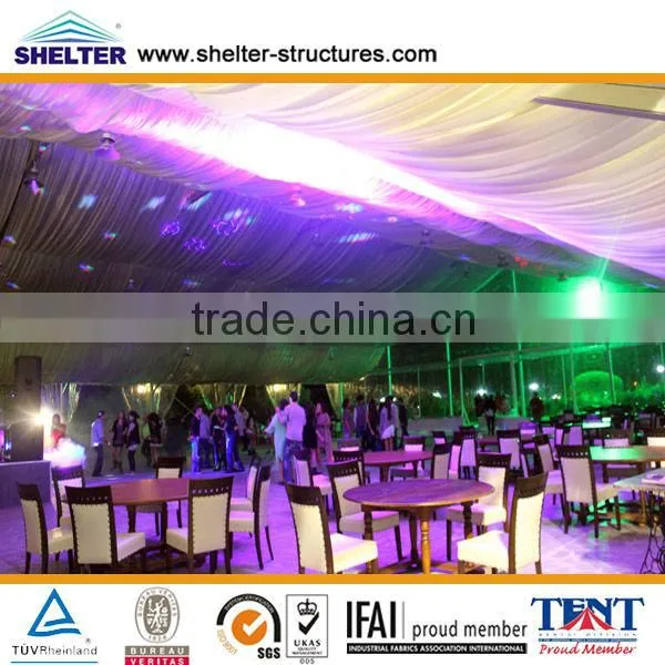 Decorated lining wedding party tent used different wedding festival hall for sale