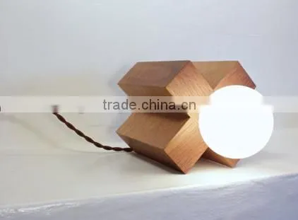 home decor creative decoration wood base table lamp