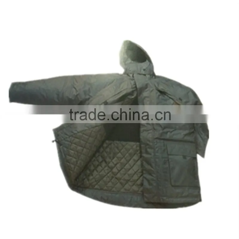 Heavyweight PVC Waterproof Mens Parka Coat with Hood