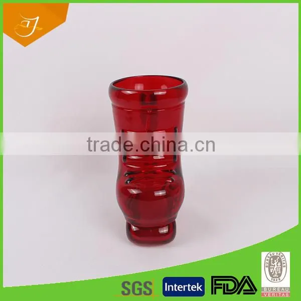 Colorful Santa's Boot Shape Glass Beer Mug,High Quality glass handle beer glass mug