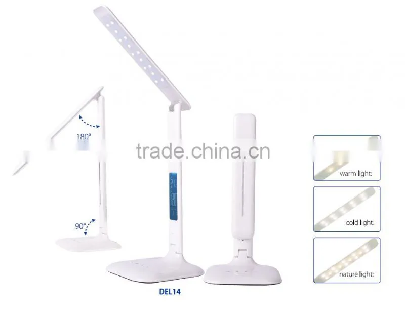 Touch Desk Light Led Table Lamp With Alarm Clock Calendar Display