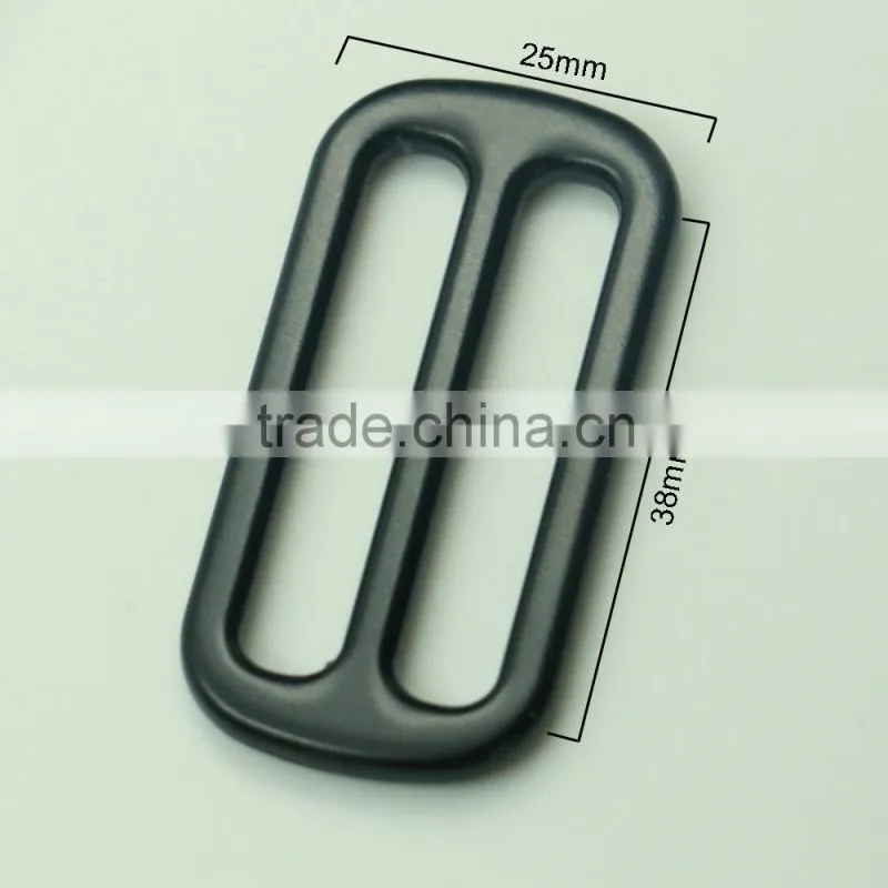 Wholesale nickel free zinc alloy metal black slide buckle for belt 38mm