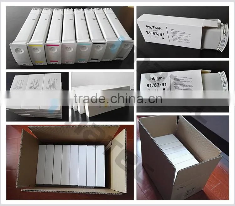 Premium 680ML Nr.81 5500 Dye Inkjet Plotter Ink Cartridges For HP