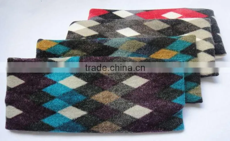 leopard wool sports stretchy headbands hair band