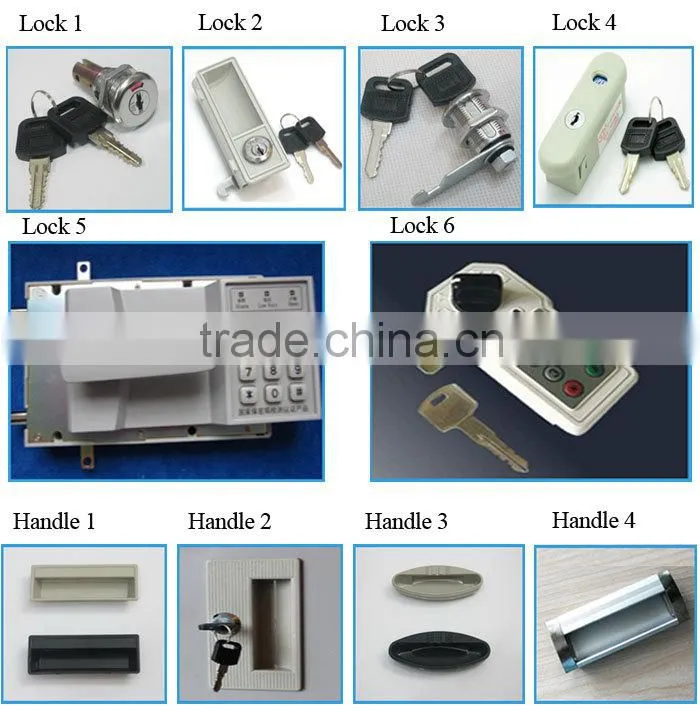 Modern 6 compartment steel locker/6 door Clothing locker with hanging rods/6 door Locker low price