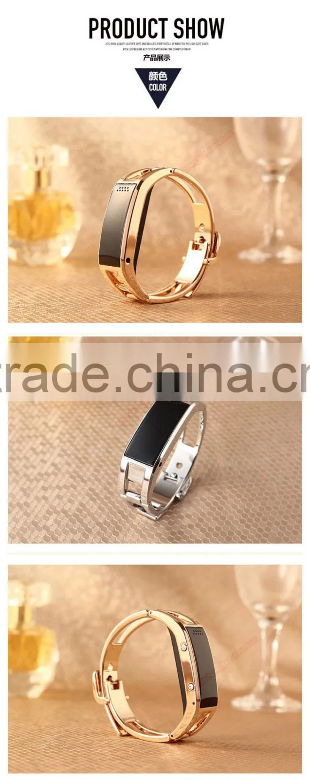 alibaba China rose gold bluetooth led display health care smart watch with sleep minitor , pedometer for couples