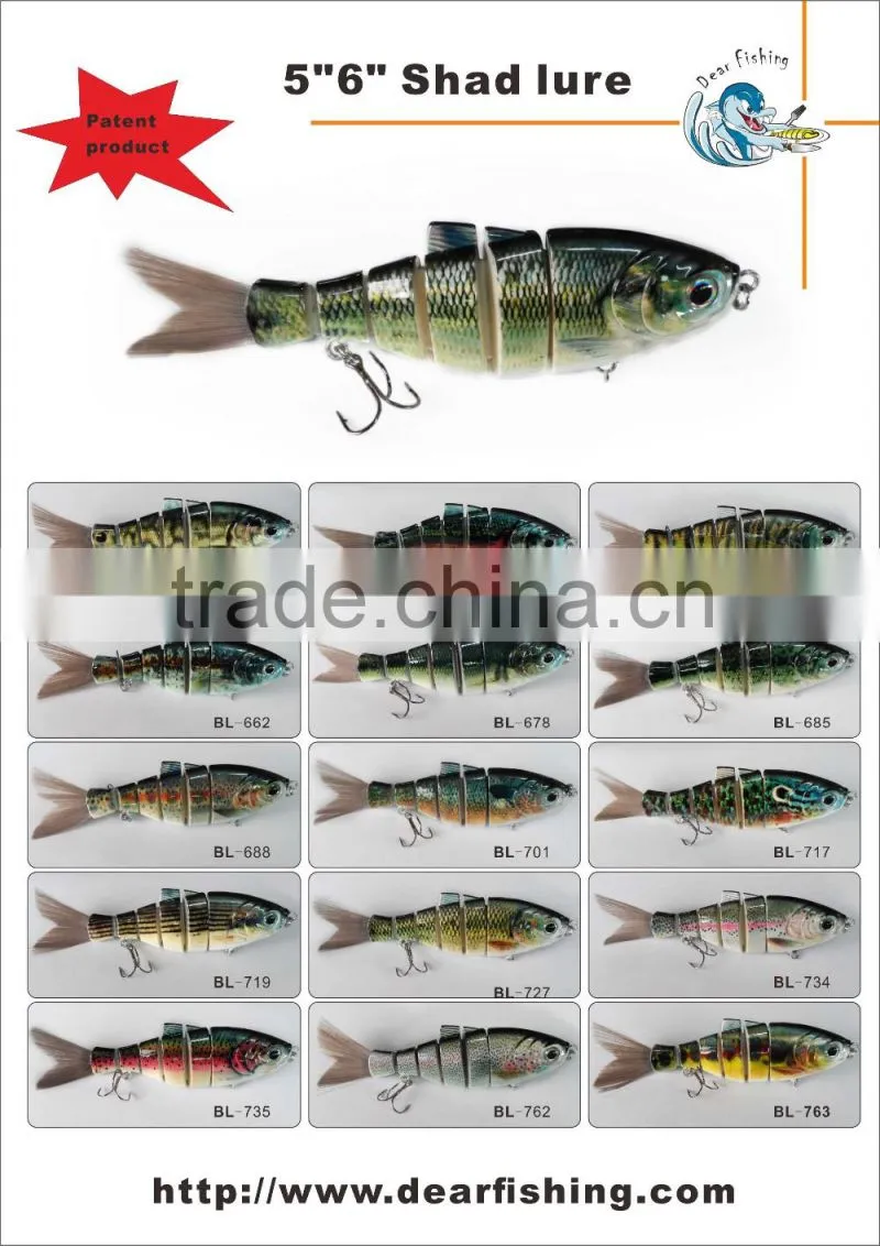 jointed fishing lure custom shad swimbaits fishing lures factory China