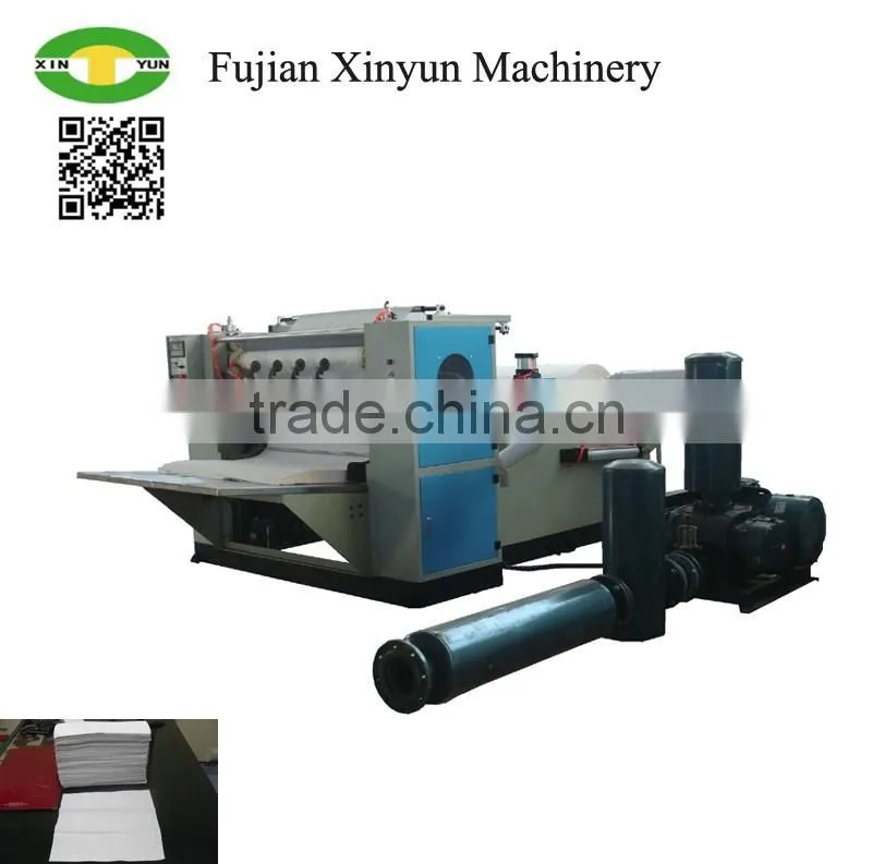 Hand towel paper folding machine with embossing