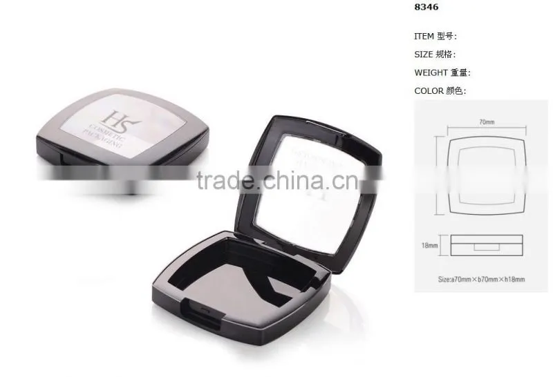 square compact pressed powder case