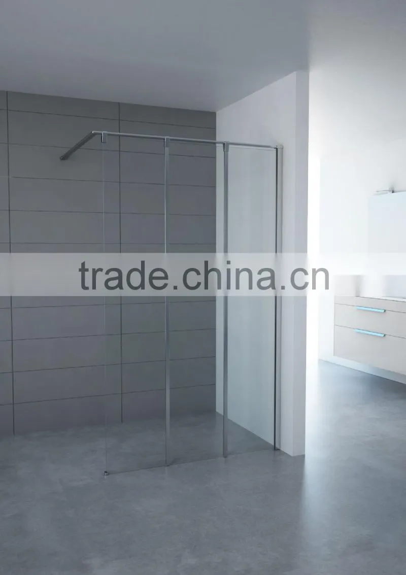 bathroom fixed walk in shower doors made in China,special holder frame shower