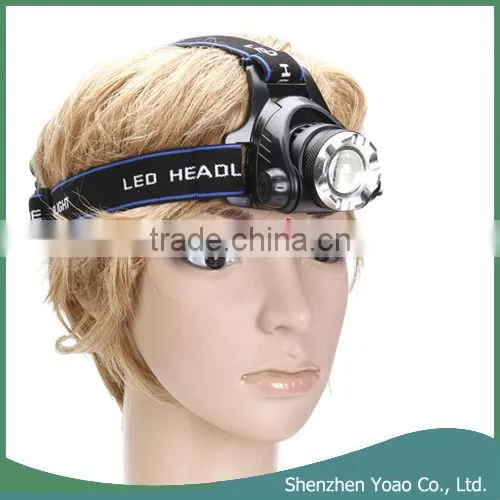 T6 LED Adjust Zoom HeadLamp Black