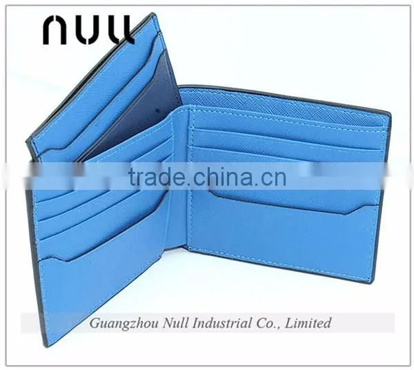 Big capacity factory blue color leather magic wallet for men