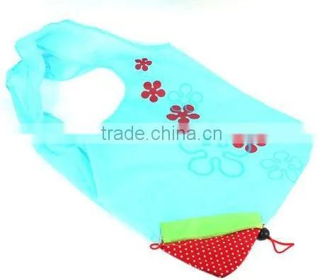 190T Polyester foldable strawberry Bag for shopping