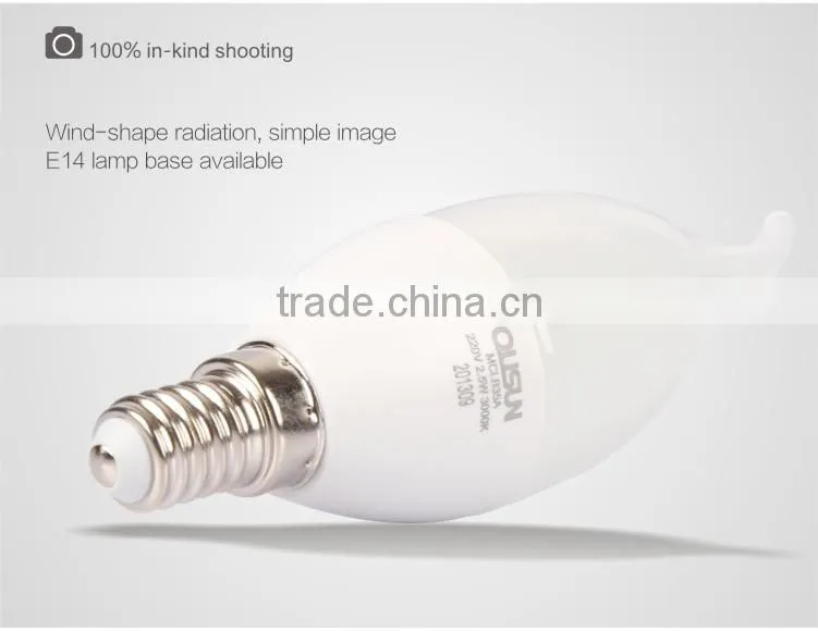 QUSUN LED Candle Light 2.5W Fluorescent Finish for Ambience Lighting