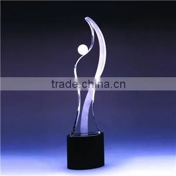 Wholesale Cheap Special design tower shape Crystal VIP Trophy with clear base for souvenirs