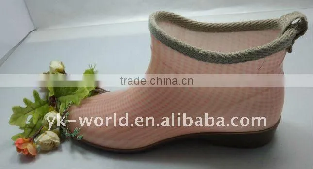 Rain boots for lady/ankle rain shoes