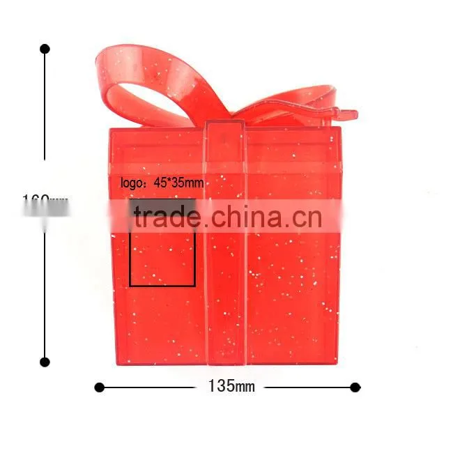 Colorful plastic bow tie gift box small gift boxes for sale