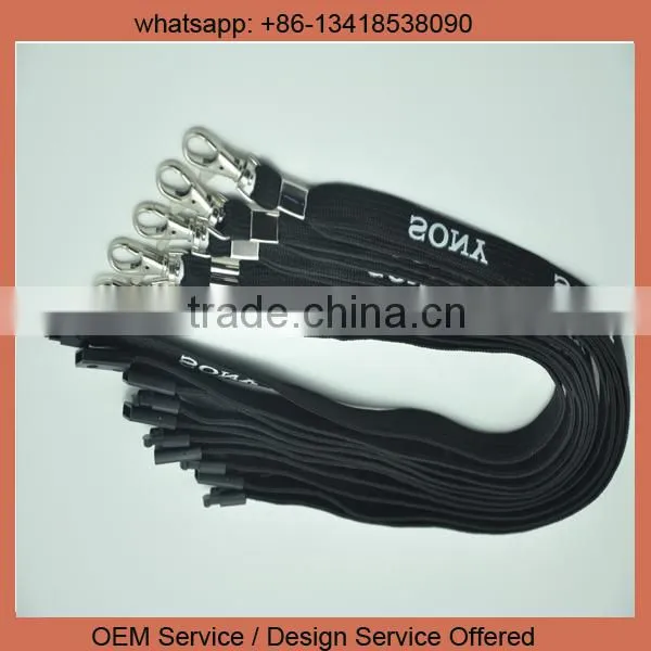 Custom logo cheap satin polyester heat transfer printed lanyard string