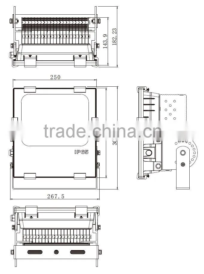 Hot Sale 5 years warranty PhilipsSMD Meanwell driver IP65 Waterproof 150w 120w 100w led flood lights for Garage