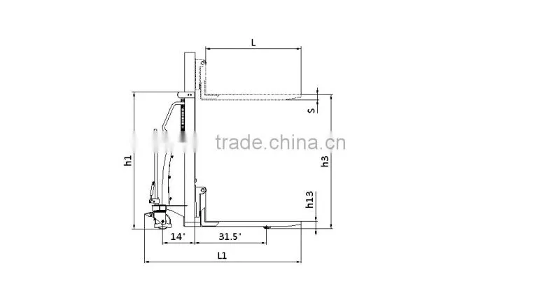 2000KG Walkie Half Electric Stacker 3