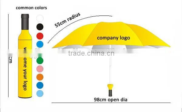 Logo Print Custom Wine Bottle Umbrella