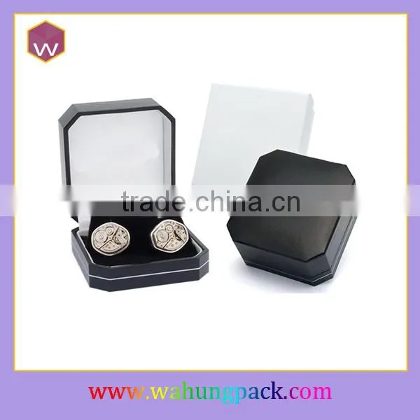 Custom Logo Cardboard White Cufflink Packaging Gift Box