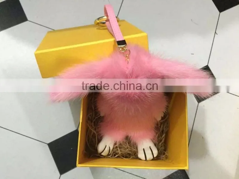 cute real mink fur rabbit ornaments