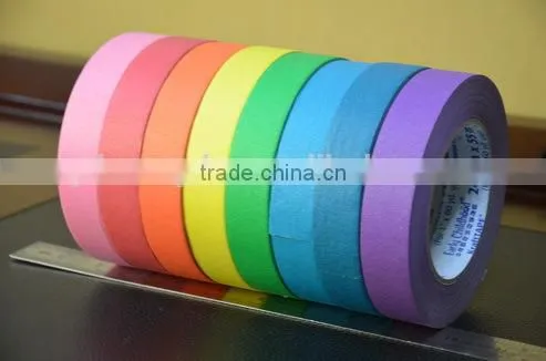 Home decoration and printing masking sigle side rubber adhesive colour masking tape