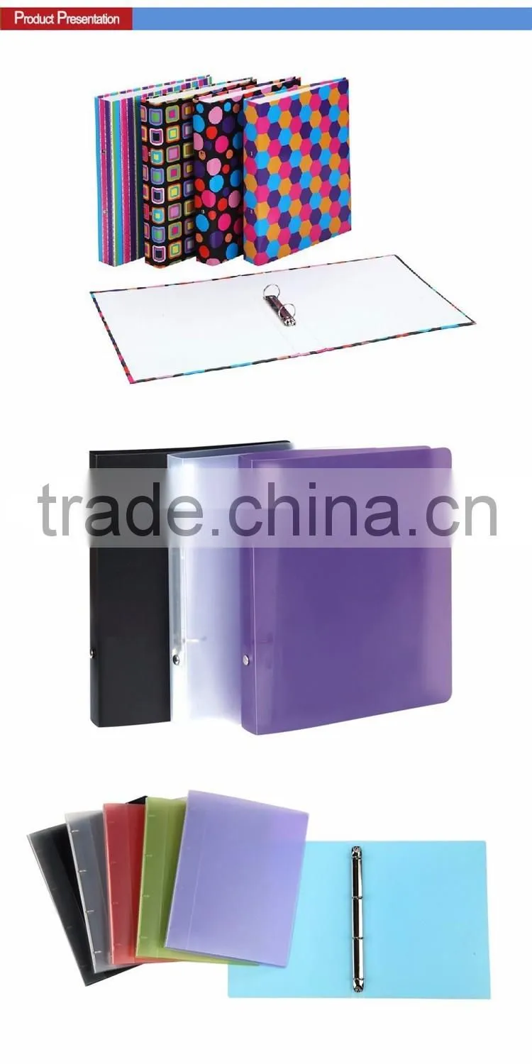 Customized Palstic Vinyl 2 Ring A4 Pvc Binder / Pvc File Folder