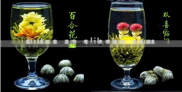 2015 new hand made blooming tea Lilies and jasmine flower