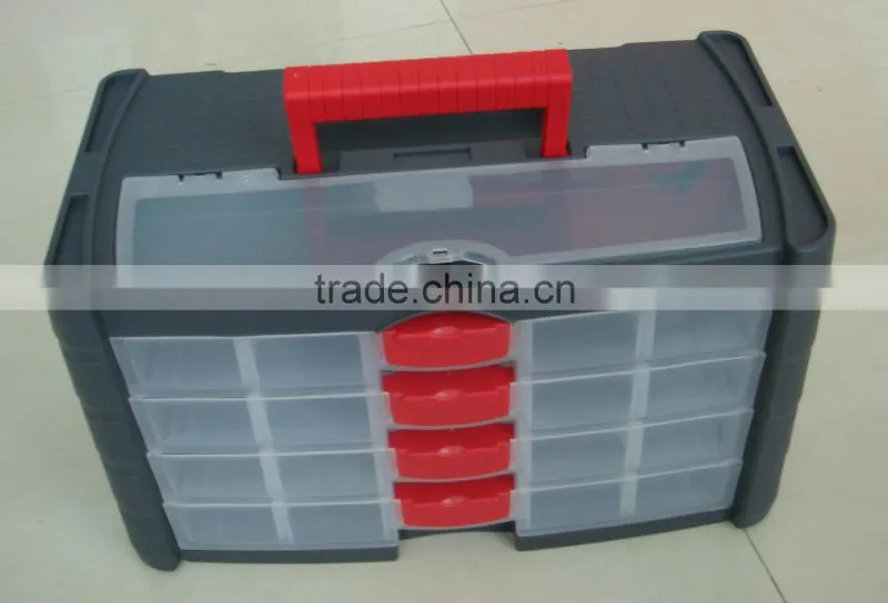 Plastic tool case with drawer