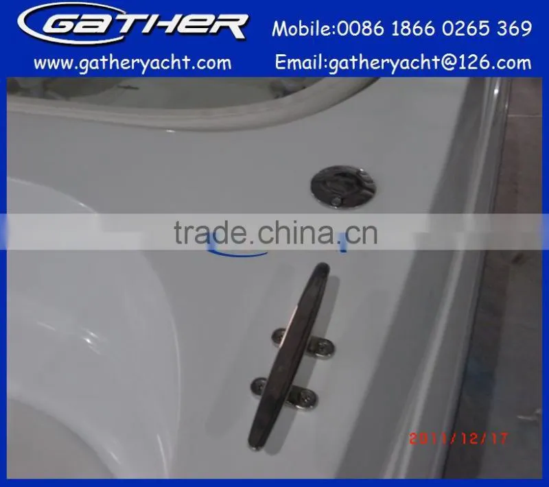 5.5M CE blue color fiberglass cabin boat
