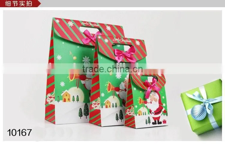 christmas gift Paper Bags With Velcro Closure