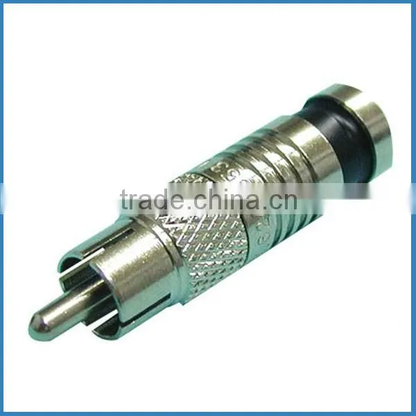 straight rg59 rg6 f compression rca audio connectors