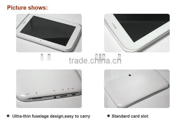 2013 Newest Dual Core tablet pc video chat Built-in 2G,support calling