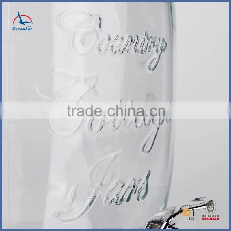 Screw Cap Glass Dispenser Hot selling Products Glass Drink Dispenser