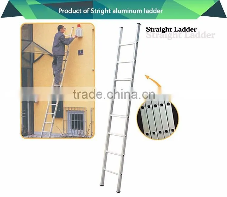 aluminum straight ladder construction ladder industrial ladder