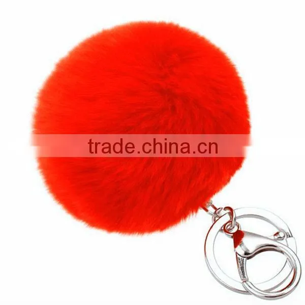 10cm rabbit fur ball keychain