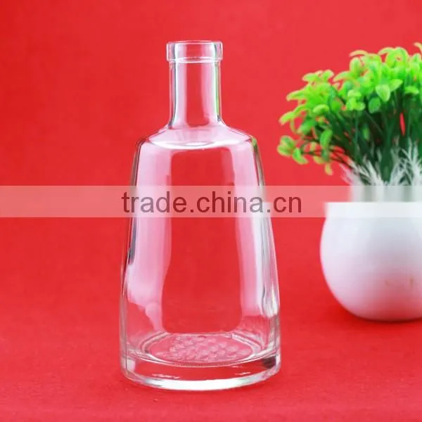 Fanctory direct sale frosted cork bottles 500ml super flint glass bottle aluminium cap water bottle