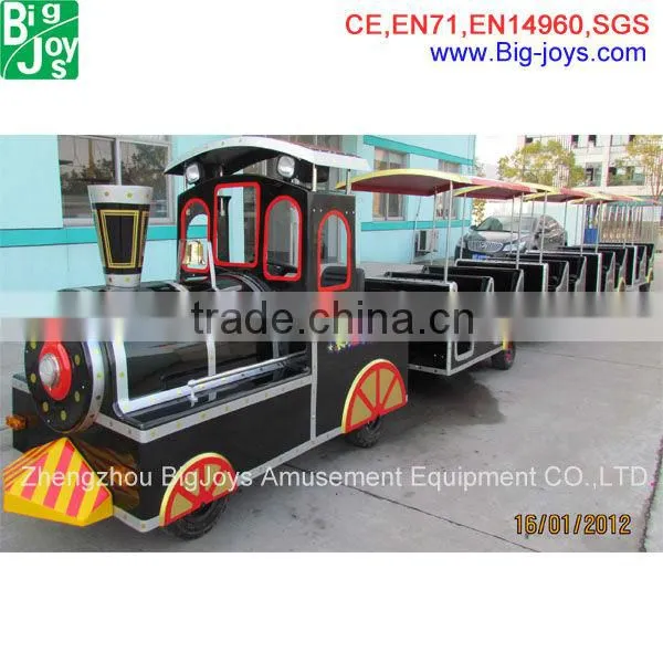 trackless amusement park train rides for sale, 18 persons electric train ride for amusement park