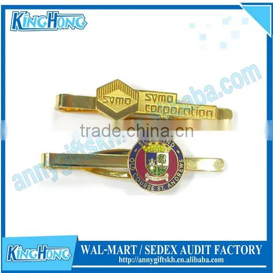 Die struck iron soft enamel with epoxy metal tie clip