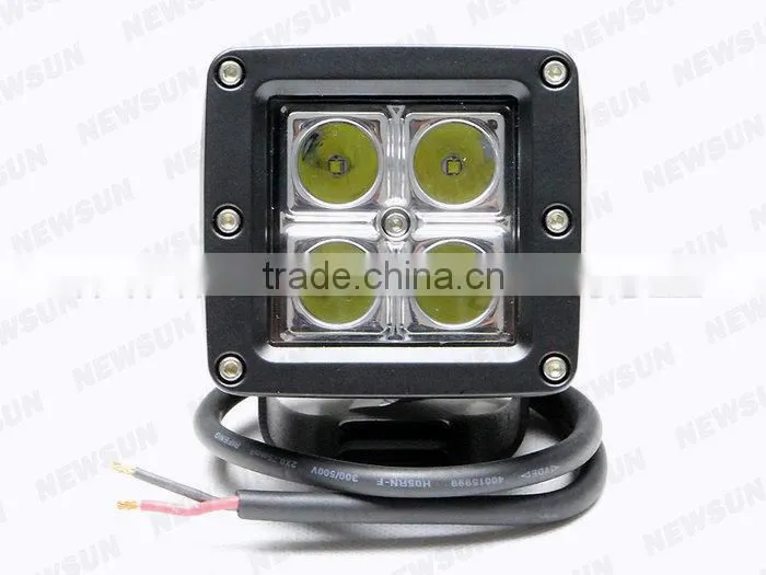 Highly recommended 16W 3" Square LED driving light 9-32v IP67 C REE led car driving light 16w led construction working light