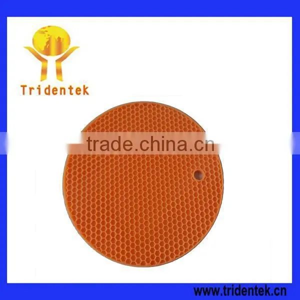 Heat- resistant Round Silicone Heat Resistant Glass Table Mat