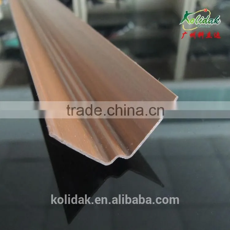 V shape PVC wood grain profile plastic extrusions