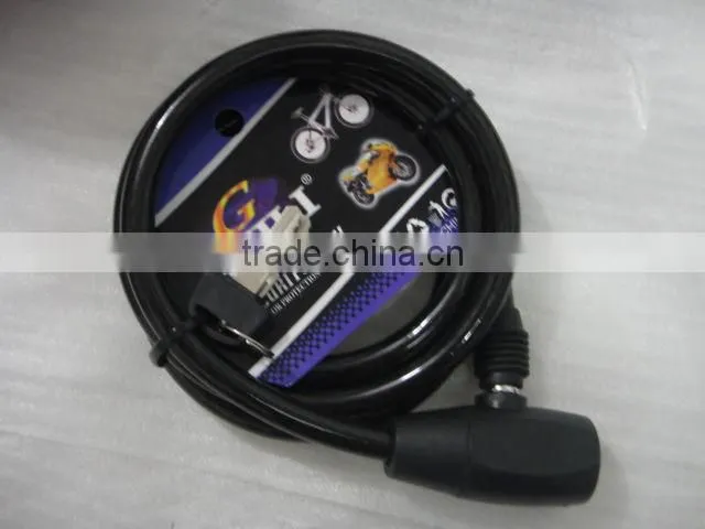 HC82103 Coiled Lock, Steel Cable Lock, Bike Lock
